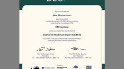 DEC Institute Zertifikat Blockchain
