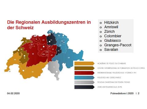 Regionale Polizei Ausbildungszentren in der Schweiz